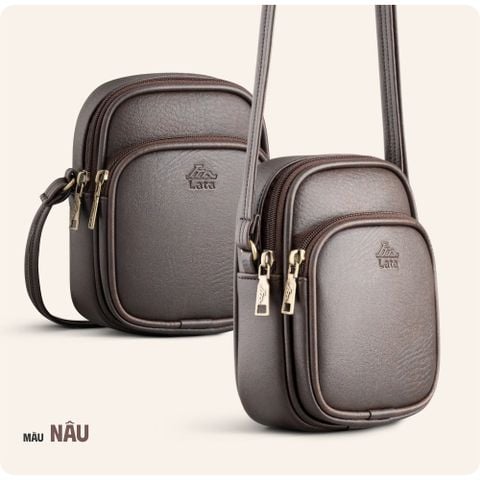  Hộp quà tặng túi đeo chéo nữ Lata HN117 Màu Nâu 
