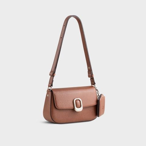 Túi Lata (Thời trang nữ khóa oval phối gương mini - Túi đeo chéo da HN144)