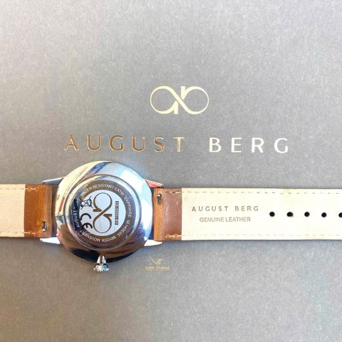 ĐỒNG HỒ NAM AUGUST BERG SERENITY DEEP BLUE 10140E05LBN20 DÂY DA Ý 