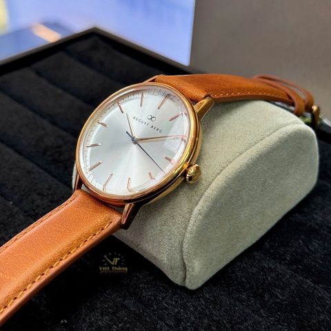  ĐỒNG HỒ NAM AUGUST BERG 10240B08LBN20 SERENITY SIMPLY DÂY DA Ý 