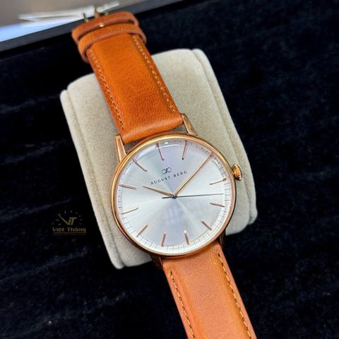  ĐỒNG HỒ NAM AUGUST BERG 10240B08LBN20 SERENITY SIMPLY DÂY DA Ý 