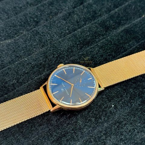  Đồng hồ AUGUST BERG nam 10140A05MRG- Serenity Deep Blue 40mm - Dây Kim Loại Mesh - Vàng Hồng 