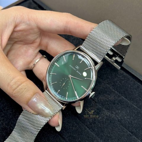  Đồng hồ AUGUST BERG nam 10140E11MSL- Serenity Greenhill 40mm - Dây Kim Loại Mesh - Màu Bạc 