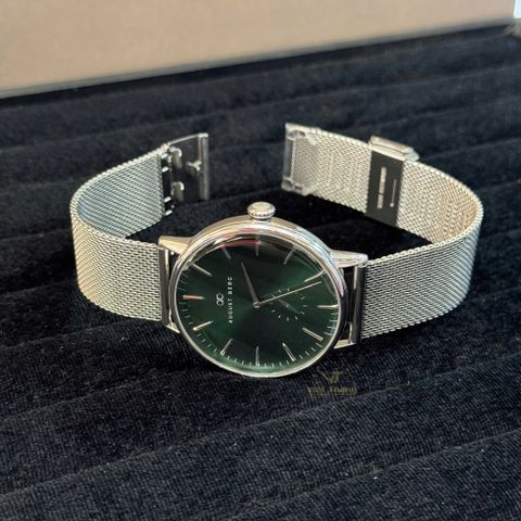 Đồng hồ AUGUST BERG nam 10140E11MSL- Serenity Greenhill 40mm - Dây Kim Loại Mesh - Màu Bạc 