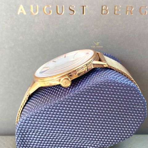  Đồng hồ AUGUST BERG nam 10240B08MRG- Serenity Simply 40mm - Dây Kim Loại Mesh - Vàng Hồng 