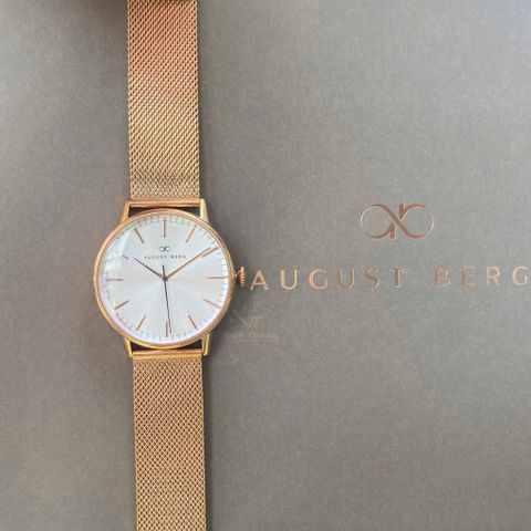  Đồng hồ AUGUST BERG nam 10240B08MRG- Serenity Simply 40mm - Dây Kim Loại Mesh - Vàng Hồng 