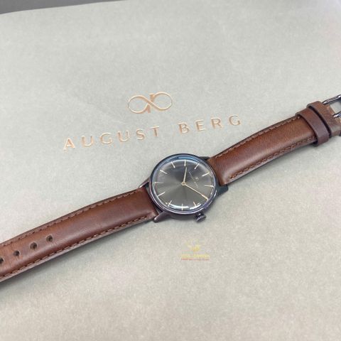 Đồng hồ AUGUST BERG nữ 10232C07LBN11- Serenity Cuppa Brown 32mm - Dây Da Ý - Màu Nâu 