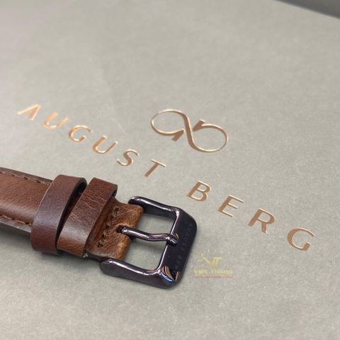  Đồng hồ AUGUST BERG nữ 10232C07LBN11- Serenity Cuppa Brown 32mm - Dây Da Ý - Màu Nâu 