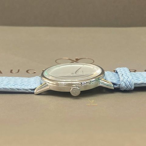  Đồng hồ AUGUST BERG nữ 10332E03VLBL- Serenity Blanc Dot 32mm - Dây Perlon - Xanh Nhạt - Màu Bạc 
