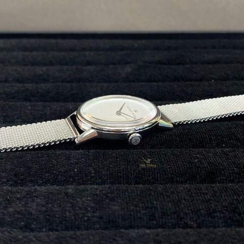  Đồng hồ AUGUST BERG nữ 10332E03MSL- Serenity Blanc Dot 32mm - Dây Kim Loại Mesh - Màu Bạc 