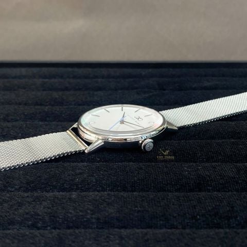  Đồng hồ AUGUST BERG nam 10240E03MSL- Serenity Sky Blue 40mm - Dây Kim Loại Mesh - Màu Bạc 