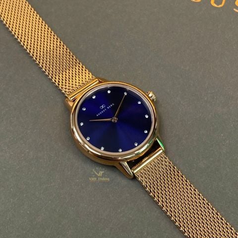  Đồng hồ AUGUST BERG nữ 10928A33MRG- Serenity Petite Royal Purple 28mm - Dây Kim Loại Mesh - Vàng Hồng 