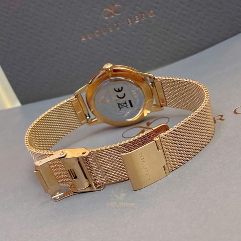  Đồng hồ AUGUST BERG nữ 10232A15MRG dây kim loại chính hãng 