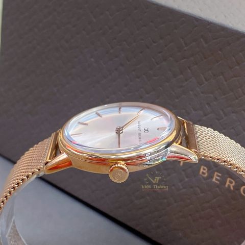  Đồng hồ AUGUST BERG nữ 10232B08MRG dây kim loại chính hãng 
