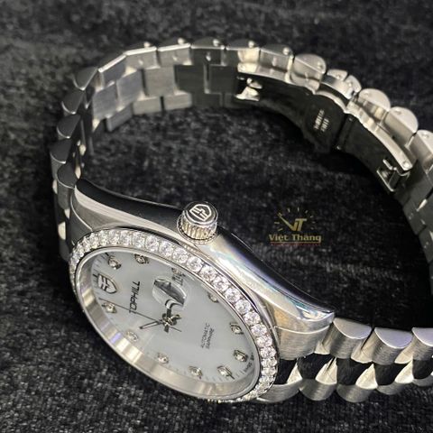  ĐỒNG HỒ TOPHILL TW095G.M1238 Nam dây thép 316L Máy automatic Kính sapphire 5ATM 