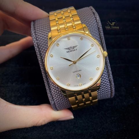  ĐỒNG HỒ NEWSKY NS5005G.S05 Nam Máy quartz Kính sapphire Size 38mm 3ATM 