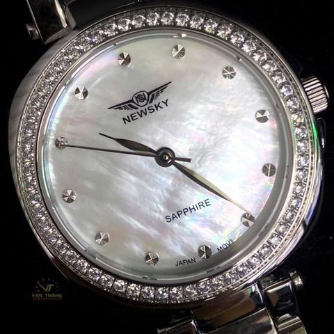  ĐỒNG HỒ NEWSKY NS5022L.S01 Nữ máy quartz kính sapphire size 35mm 3ATM 