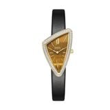  Saga Triangle 80766-GPYLBK-2 – Nữ – Quartz (Pin) – Mặt Số Tam Giác 24.5mm x 37.5mm – Kính Cứng – Mặt Đá Thiên Nhiên – Đính 60 viên đá CZ 