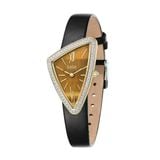  Saga Triangle 80766-GPYLBK-2 – Nữ – Quartz (Pin) – Mặt Số Tam Giác 24.5mm x 37.5mm – Kính Cứng – Mặt Đá Thiên Nhiên – Đính 60 viên đá CZ 