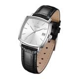  Saga Stella 71979-SVSVBK-2 – Nữ – Quartz (Pin) – Mặt Số 29mm – Kính Cứng – Dây Da Vân Cá Sấu – Mặt Số Vuông 