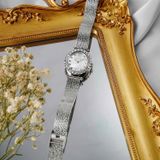  Saga 71931-SVWHSV-2 – Nữ – Kính Cứng – Quartz (Pin) – Mặt Số 26 x 36.5mm, Swiss Movt, Khảm Xà Cừ 