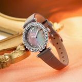  Saga 71931-SVBNBN-2 – Nữ – Kính cứng (Mineral Crystal) – Nền xà cừ ánh hồng quyến rũ – Dây da bò dập nổi vân cá sấu 