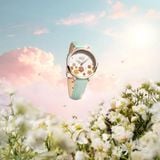  Saga Chroma Dance 54359-LGCRGR-2 – Nữ – Quartz (Pin) – Mặt Số 34mm – Kính Cứng – Mặt Số Đổi Màu – Đính Kim Cương 