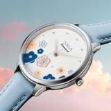  Saga Chroma Dance 54390-SVCRBL-2 – Nữ – Quartz (Pin) – Mặt Số 34mm – Kính Cứng – Mặt Số Đổi Màu – Đính Kim Cương 