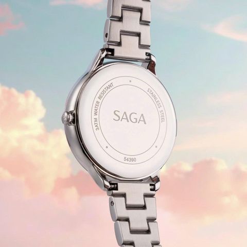  Saga Chroma Dance 54390-SVCRSV-2 – Nữ – Quartz (Pin) – Mặt Số 34mm – Kính Cứng – Mặt Số Đổi Màu – Đính Kim Cương 