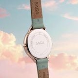 Saga Chroma Dance 54390-LGWTGR-2 – Nữ – Quartz (Pin) – Mặt Số 34mm – Kính Cứng – Mặt Số Đổi Màu, Đính Pha Lê 