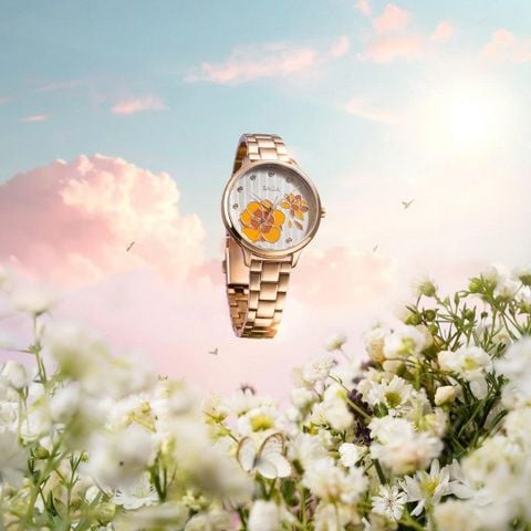  Saga Chroma Dance 54390-LGWTLG-2 – Nữ – Quartz (Pin) – Mặt Số 34mm – Kính Cứng – Mặt Số Đổi Màu 