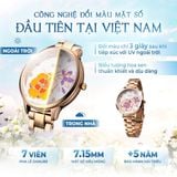  Saga Chroma Dance 54390-LGWTLG-2 – Nữ – Quartz (Pin) – Mặt Số 34mm – Kính Cứng – Mặt Số Đổi Màu 