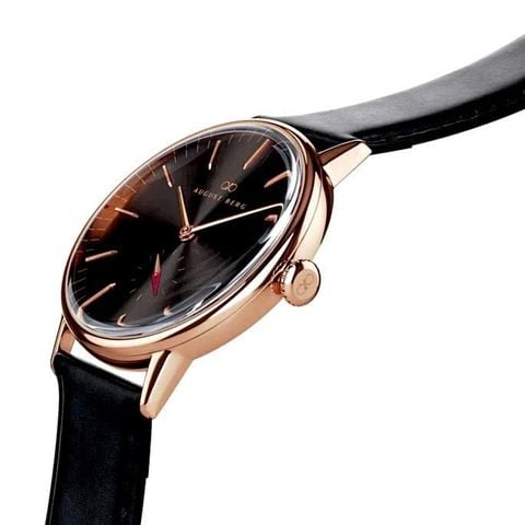  ĐỒNG HỒ NAM AUGUST BERG SERENITY NOIR BLACK 10140B01LBK DÂY DA Ý 