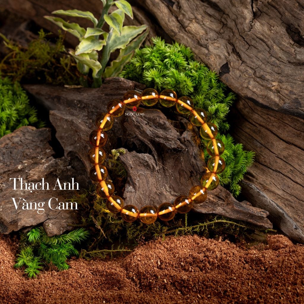 Vòng Tay Đá Thạch Anh Vàng