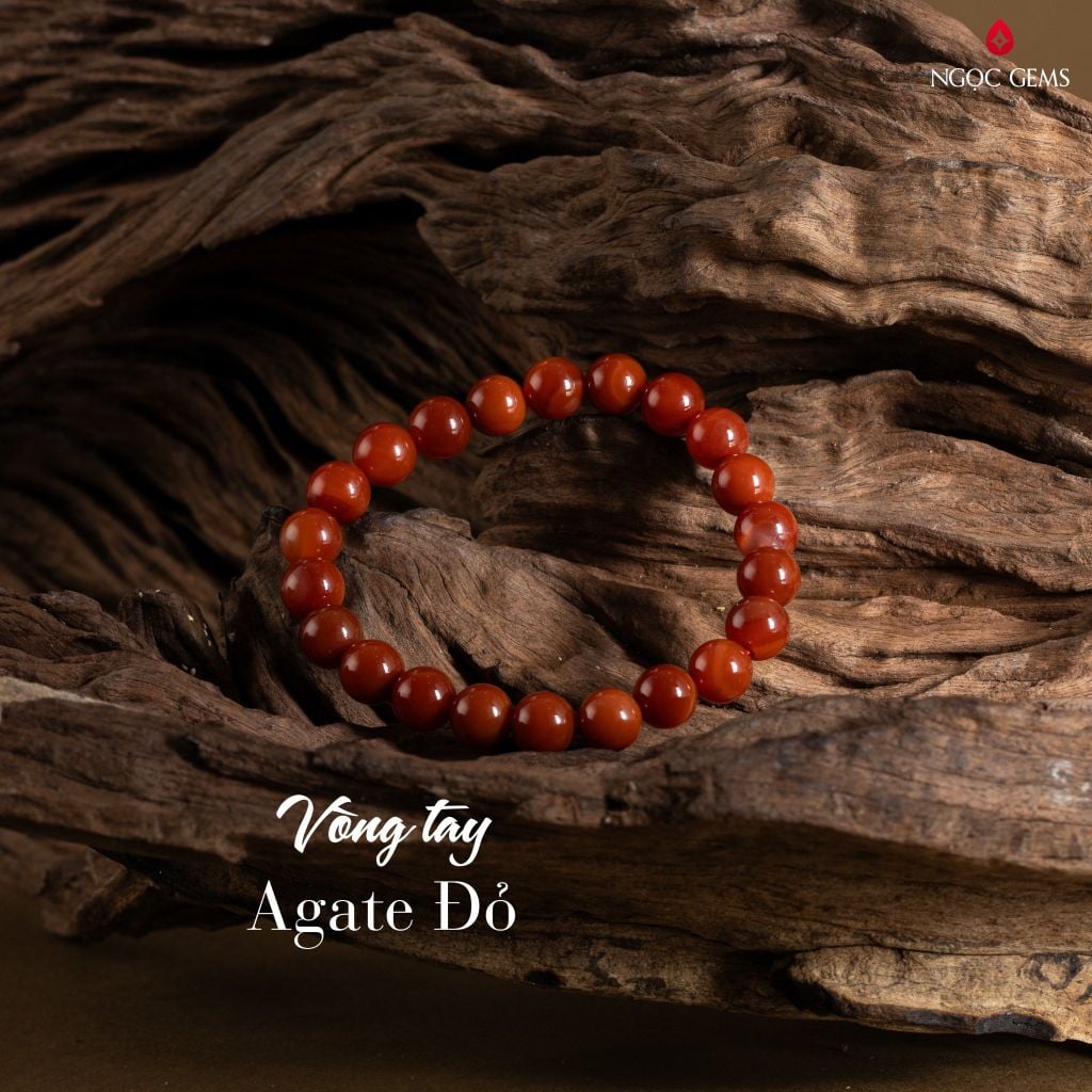 Vòng Tay Đá Agate Đỏ