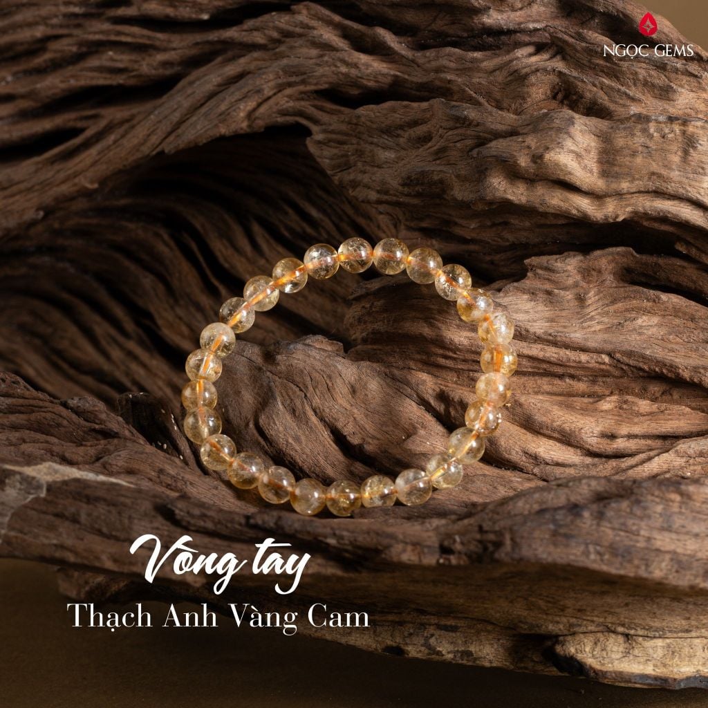 Vòng Tay Đá Thạch Anh Vàng
