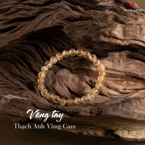 Vòng Tay Đá Thạch Anh Vàng