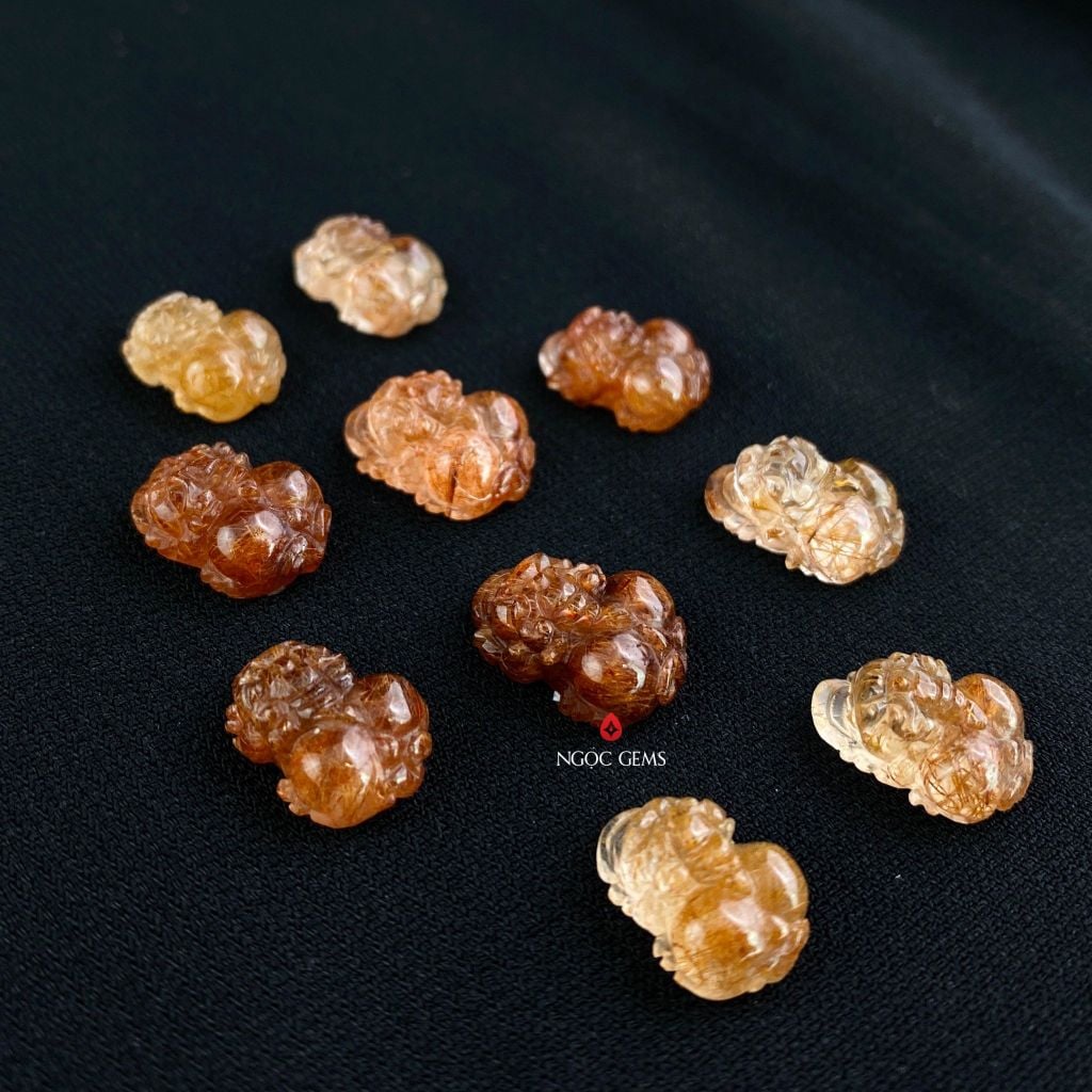 Tỳ Hưu Thạch Anh Tóc Đỏ