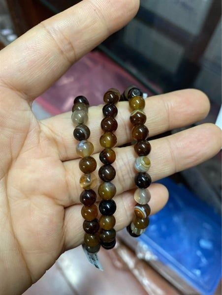 Agate Nâu x3