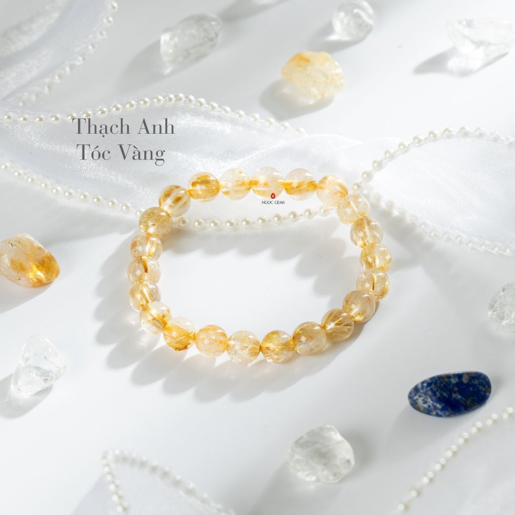 Vòng Thạch Anh Tóc Vàng A