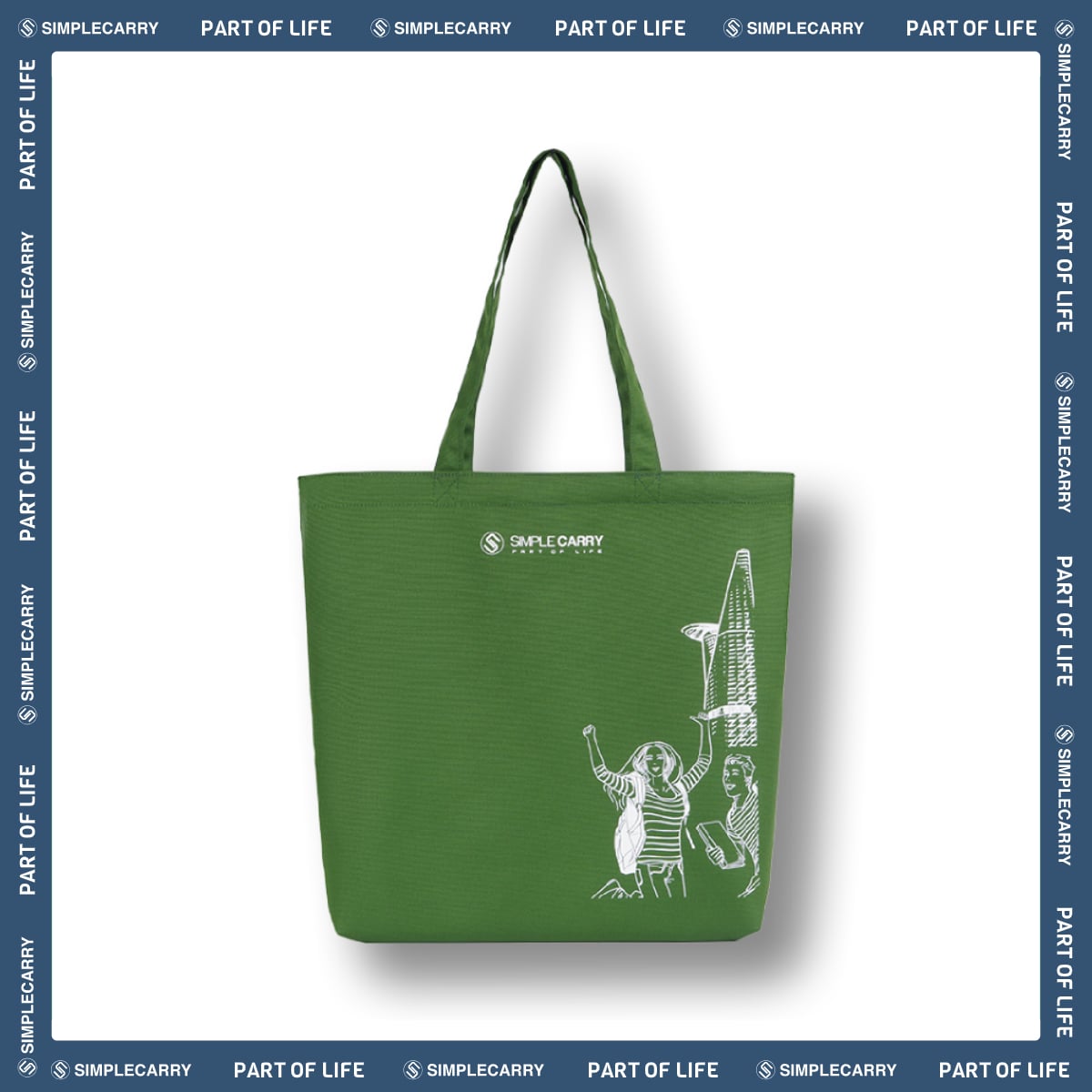 ECO TOTE BAG OLIVE GREEN