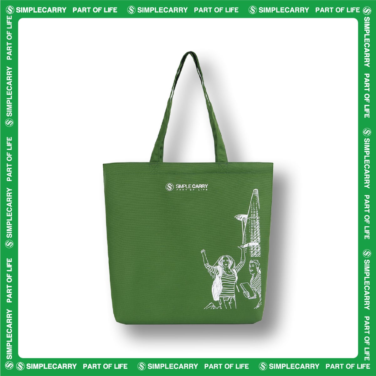 ECO TOTE BAG OLIVE GREEN