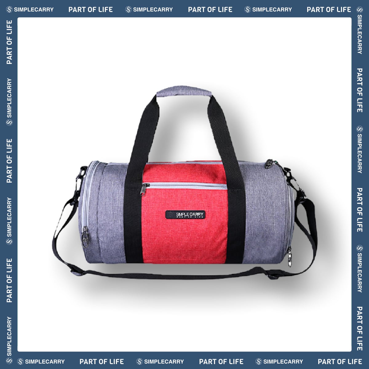 GYMBAG GREY/ RED