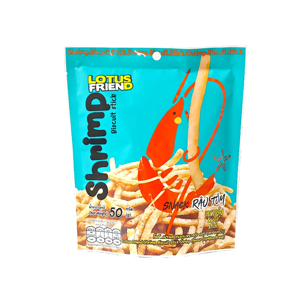 Bánh Que Râu Tôm & Mực Lotus Friend Biscuit Stick 50g