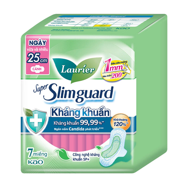 BVS Laurie Ngày Vừa & Nhiều Siêu Mỏng Kháng Khuẩn 25cm 7 miếng
