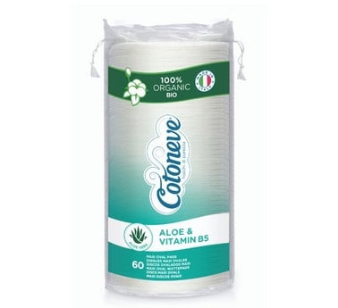 Bông Tẩy Trang Organic Maxi 60 Miếng 2 Trong 1 Cotoneve - Italy