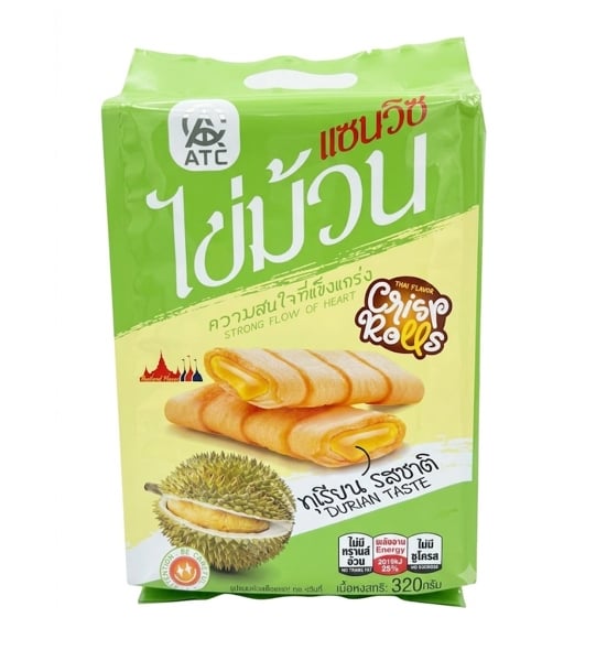 Bánh Cuộn Giòn Vị Sầu Riêng Crisp Rolls 320g