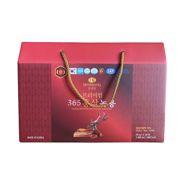Nước Chiết Hồng Sâm Nhung Hươu 365 Premium HKJ 70mlx20gói