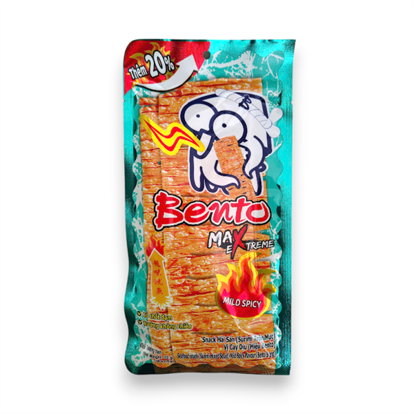 Snack Hải Sản Vị Cay Dịu Bento 18g + 4g Gói Xanh Ngọc