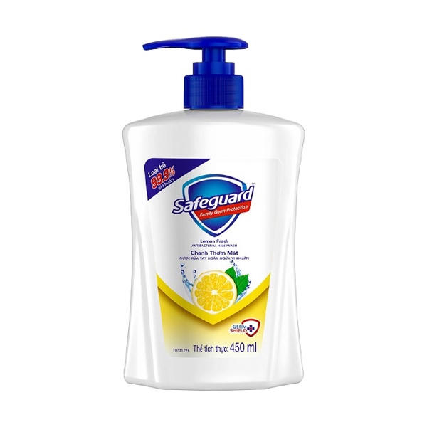 Nước Rửa Tay SAFEGUARD 450ml - Hương Lô Hội